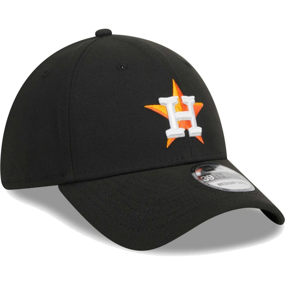 Black Houston Astros New Era Logo 39THIRTY Flex Hat