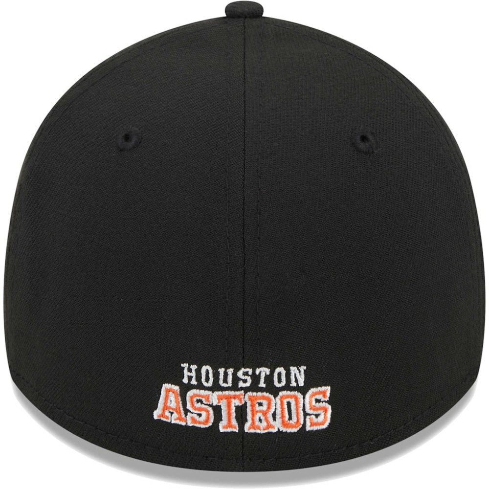 Black Houston Astros New Era Logo 39THIRTY Flex Hat