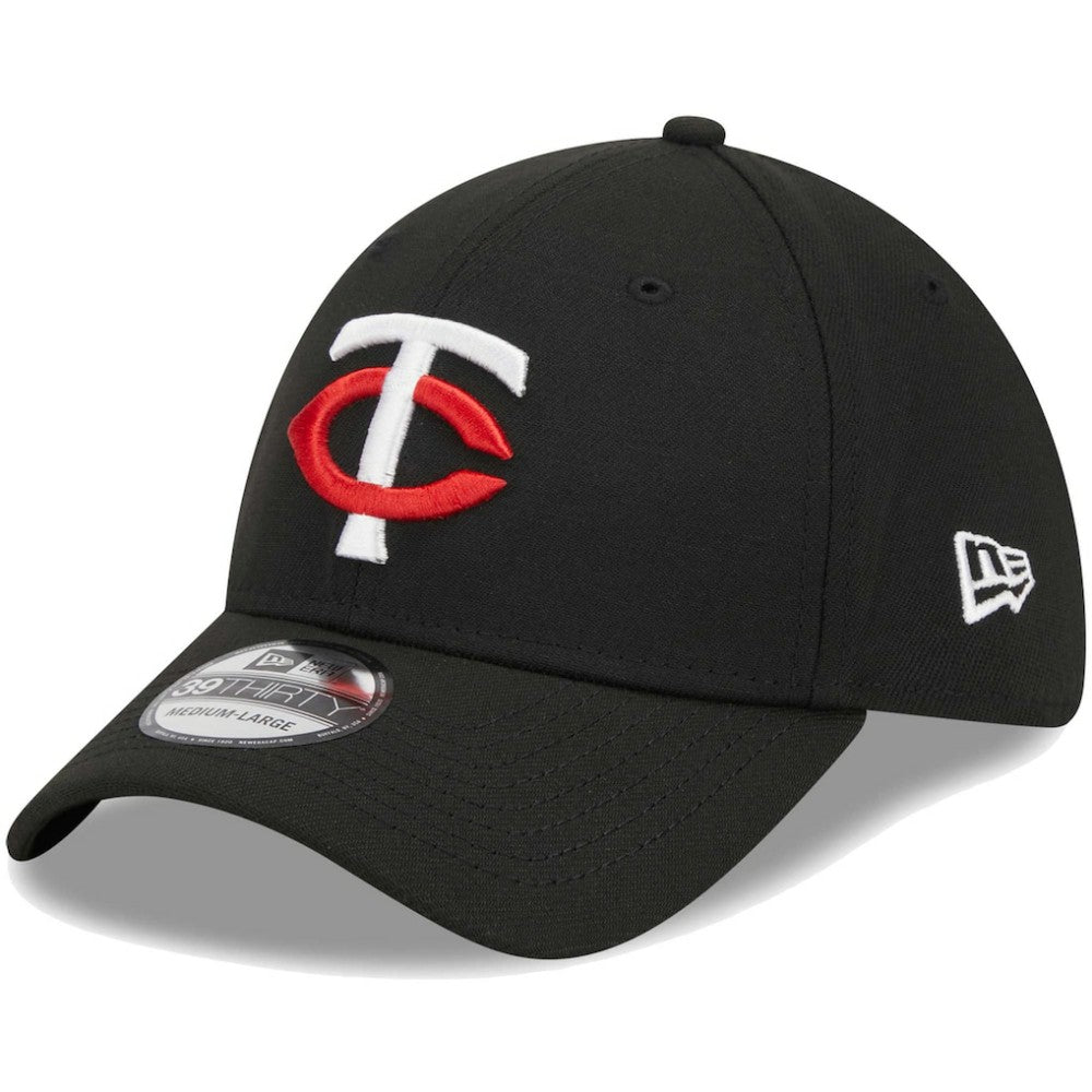 Black Minnesota Twins New Era Logo 39THIRTY Flex Hat