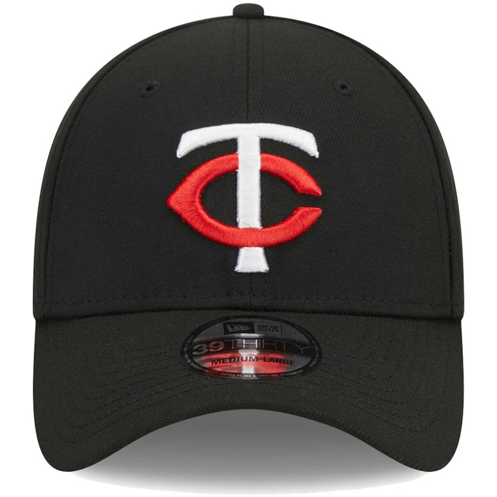 Black Minnesota Twins New Era Logo 39THIRTY Flex Hat