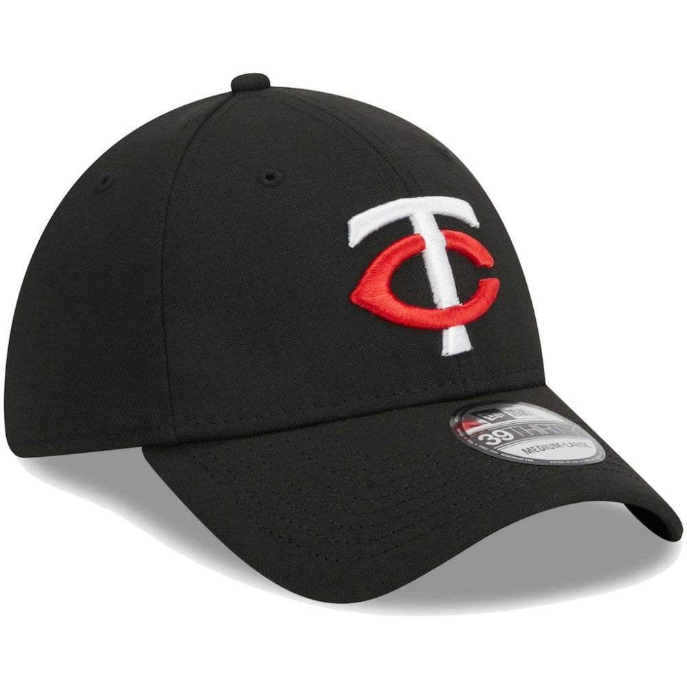Black Minnesota Twins New Era Logo 39THIRTY Flex Hat