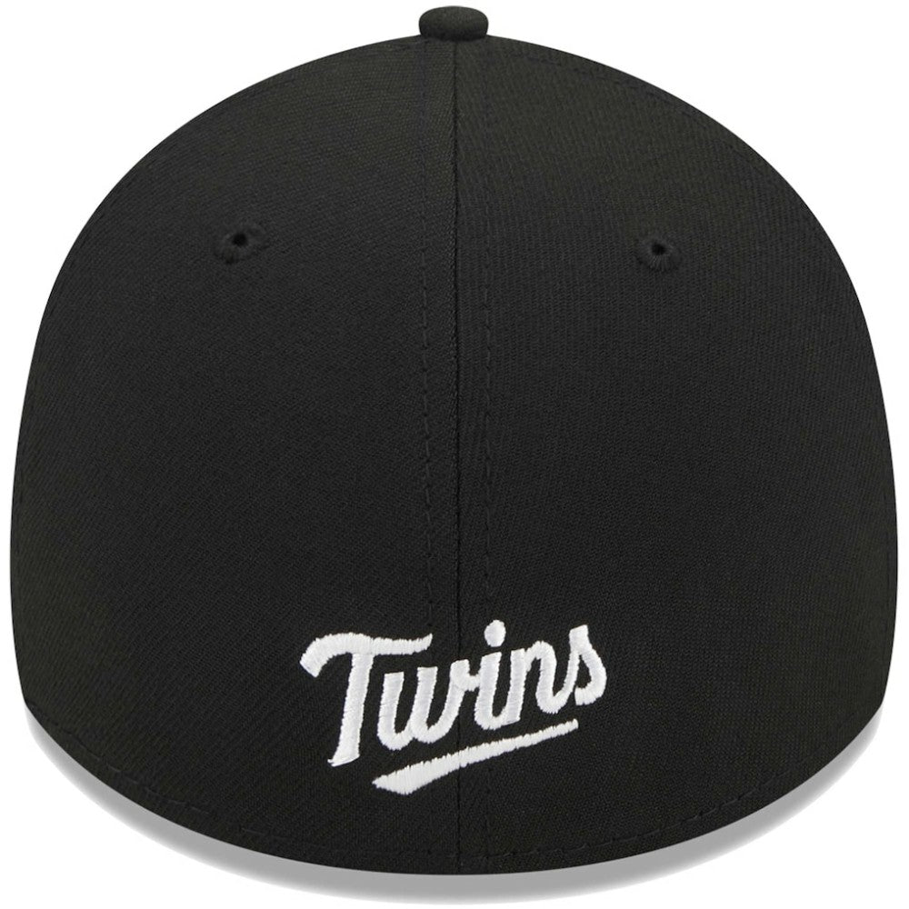 Black Minnesota Twins New Era Logo 39THIRTY Flex Hat