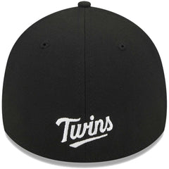 Black Minnesota Twins New Era Logo 39THIRTY Flex Hat
