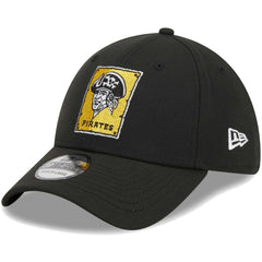 Black Pittsburgh Pirates New Era Logo 39THIRTY Flex Hat
