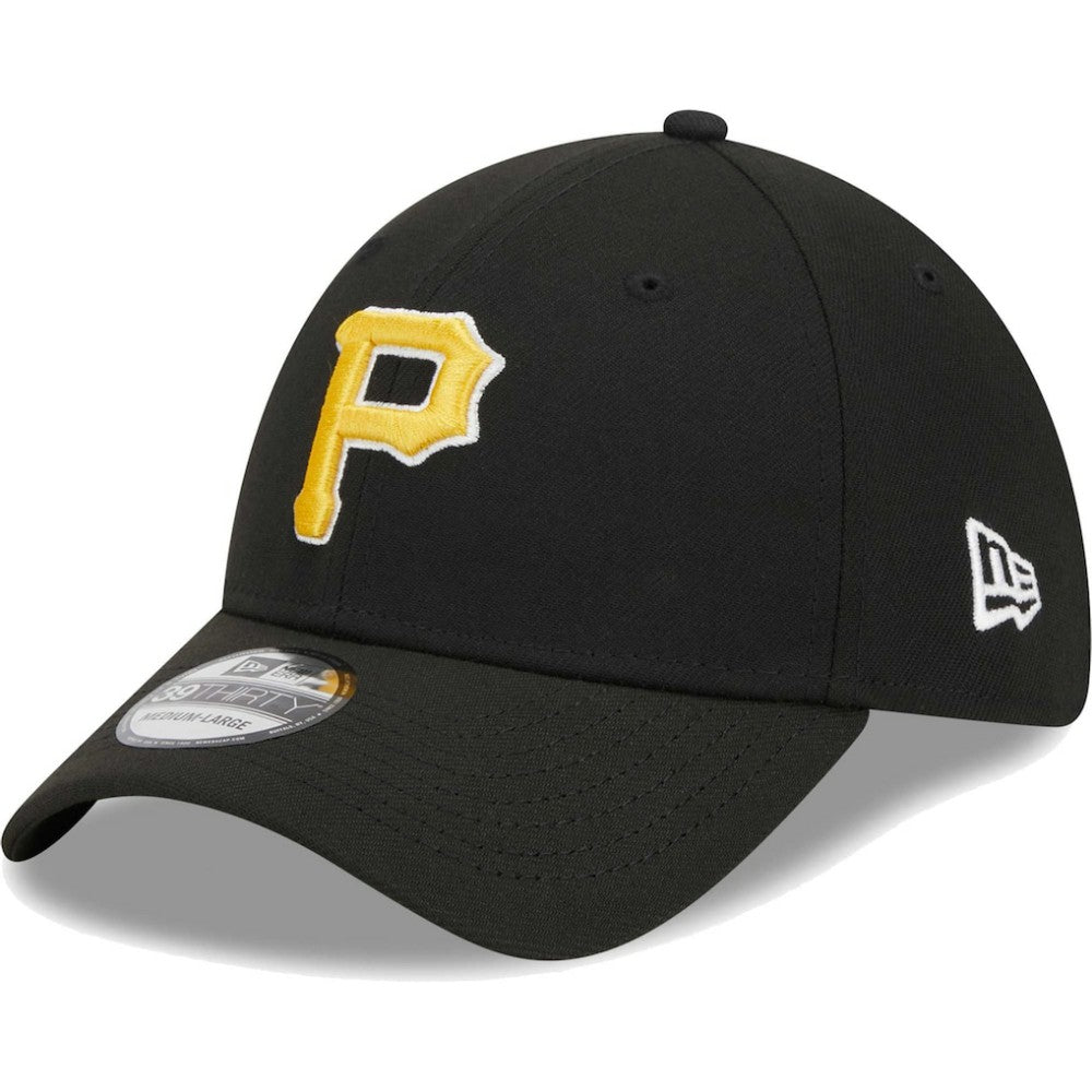 Black Pittsburgh Pirates New Era Logo 39THIRTY Flex Hat