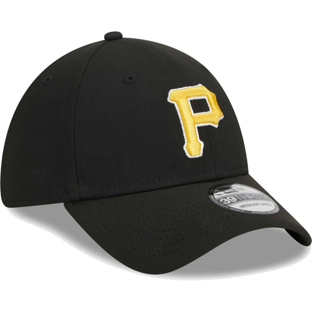 Black Pittsburgh Pirates New Era Logo 39THIRTY Flex Hat
