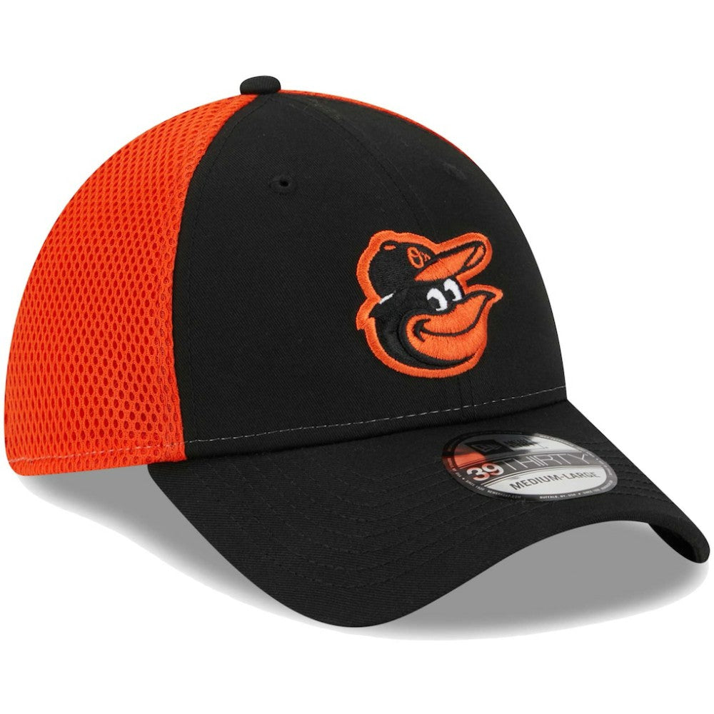 Black Baltimore Orioles New Era Team Neo 39THIRTY Flex Hat
