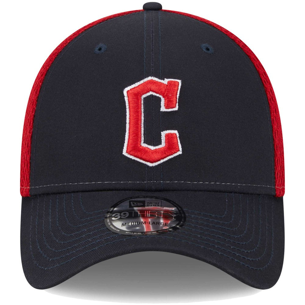 Navy Cleveland Guardians New Era Team Neo 39THIRTY Flex Hat