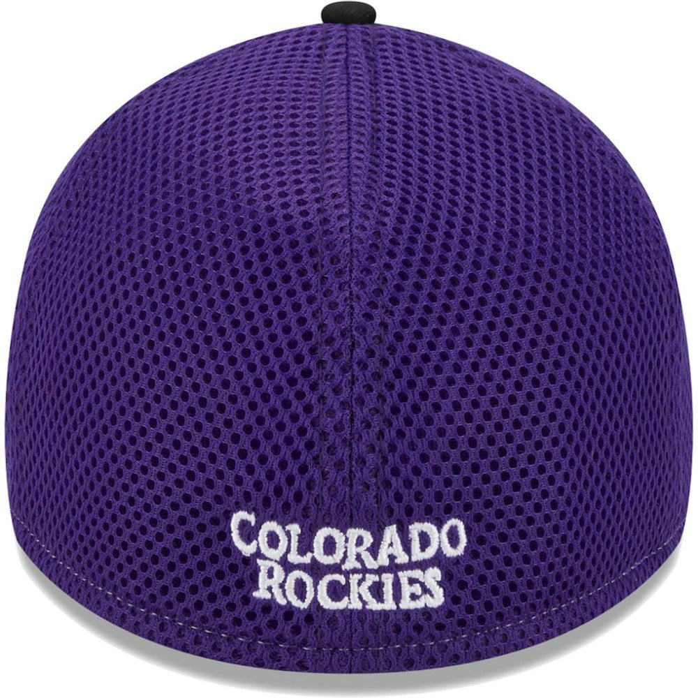 Black Colorado Rockies New Era Team Neo 39THIRTY Flex Hat