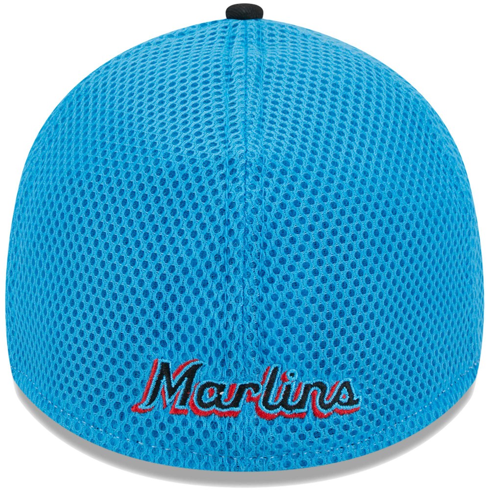 Black Miami Marlins New Era Team Neo 39THIRTY Flex Hat
