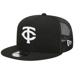 Black Minnesota Twins New Era Trucker 9FIFTY Snapback Hat