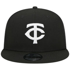 Black Minnesota Twins New Era Trucker 9FIFTY Snapback Hat