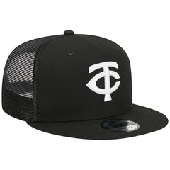 Black Minnesota Twins New Era Trucker 9FIFTY Snapback Hat
