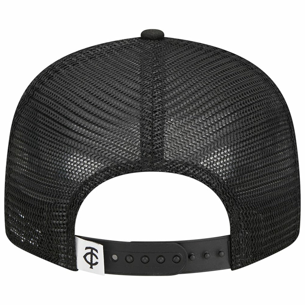 Black Minnesota Twins New Era Trucker 9FIFTY Snapback Hat