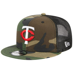 Camo Minnesota Twins New Era Woodland Camo Trucker 9FIFTY Snapback Hat