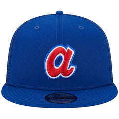 Royal Atlanta Braves New Era Cooperstown Collection Team Color Trucker 9FIFTY Snapback Hat