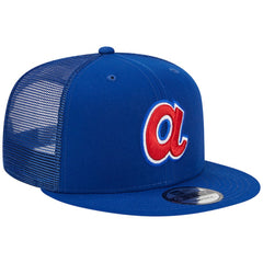 Royal Atlanta Braves New Era Cooperstown Collection Team Color Trucker 9FIFTY Snapback Hat