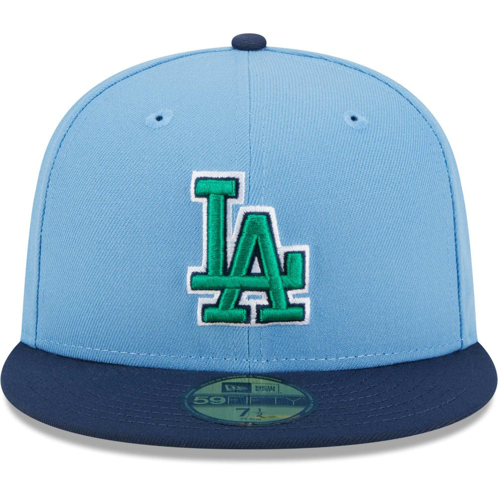 Light Blue/Navy Los Angeles Dodgers New Era Green Undervisor 59FIFTY Fitted Hat