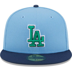 Light Blue/Navy Los Angeles Dodgers New Era Green Undervisor 59FIFTY Fitted Hat
