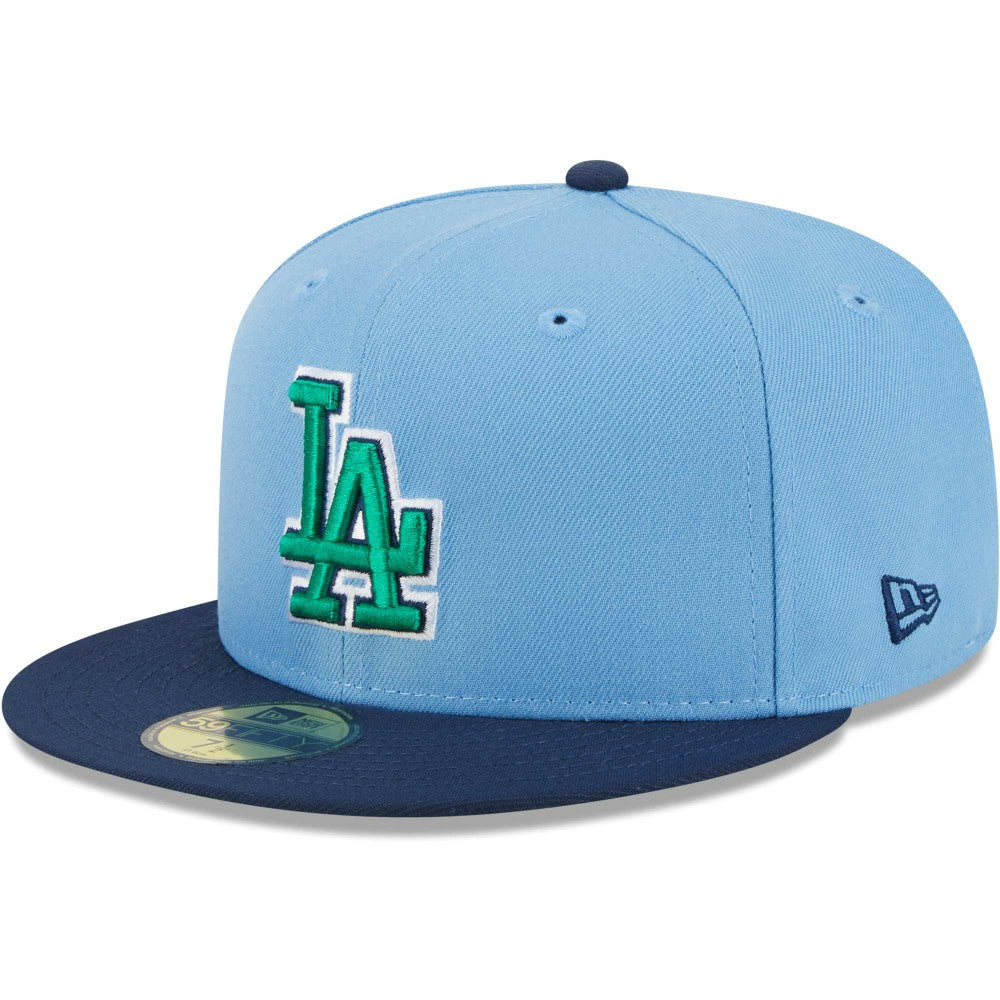 Light Blue/Navy Los Angeles Dodgers New Era Green Undervisor 59FIFTY Fitted Hat