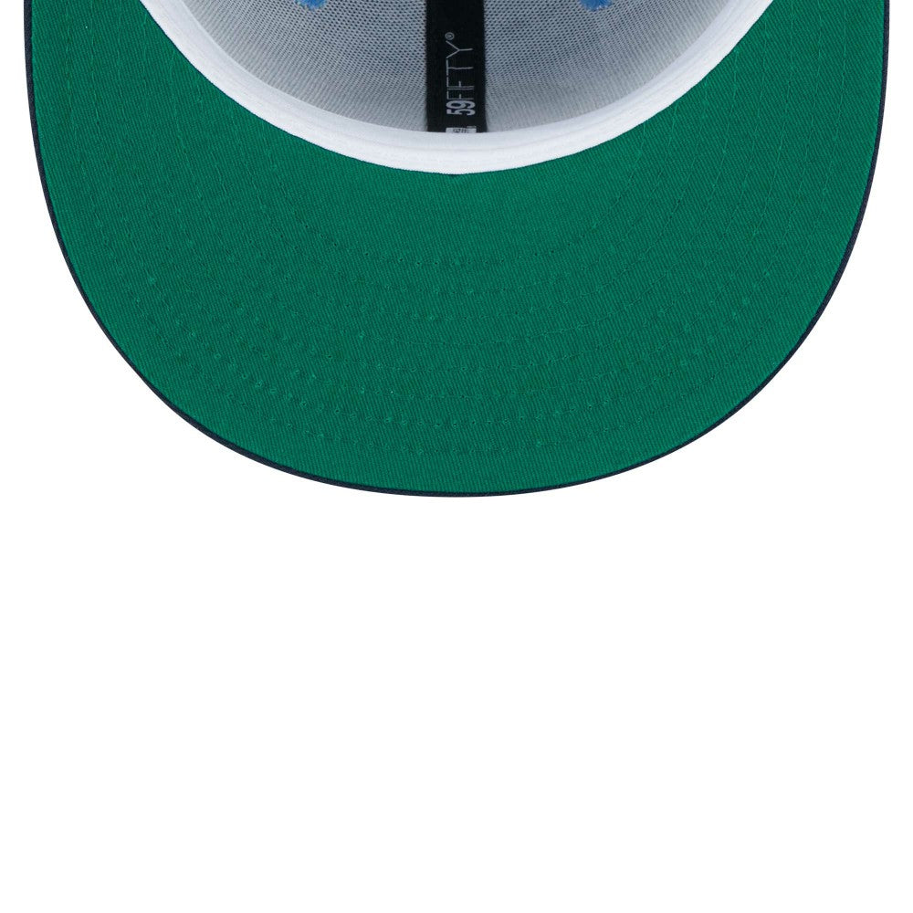 Light Blue/Navy Los Angeles Dodgers New Era Green Undervisor 59FIFTY Fitted Hat