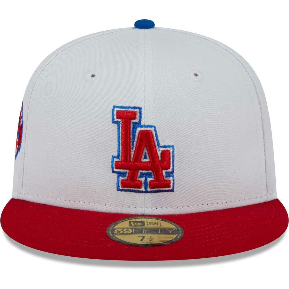 White/Red Los Angeles Dodgers New Era Undervisor 59FIFTY Fitted Hat