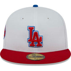 White/Red Los Angeles Dodgers New Era Undervisor 59FIFTY Fitted Hat