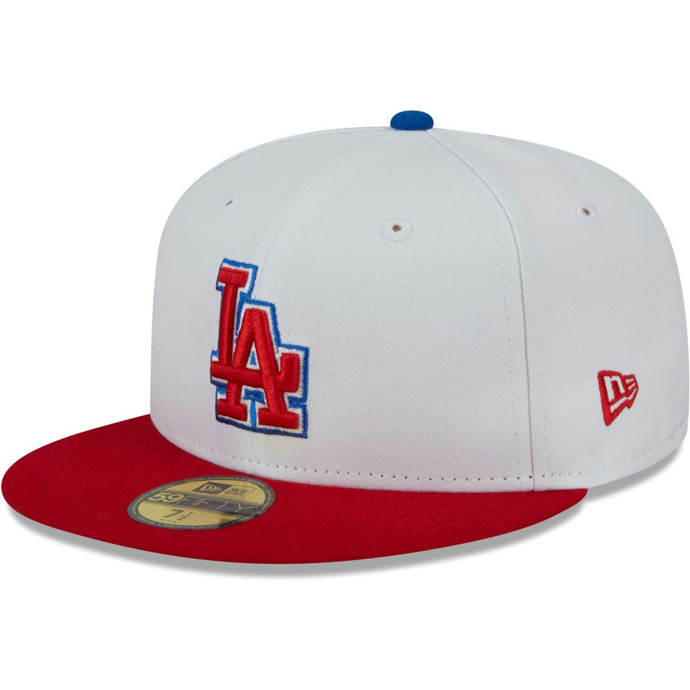 White/Red Los Angeles Dodgers New Era Undervisor 59FIFTY Fitted Hat