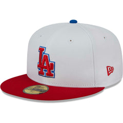 White/Red Los Angeles Dodgers New Era Undervisor 59FIFTY Fitted Hat