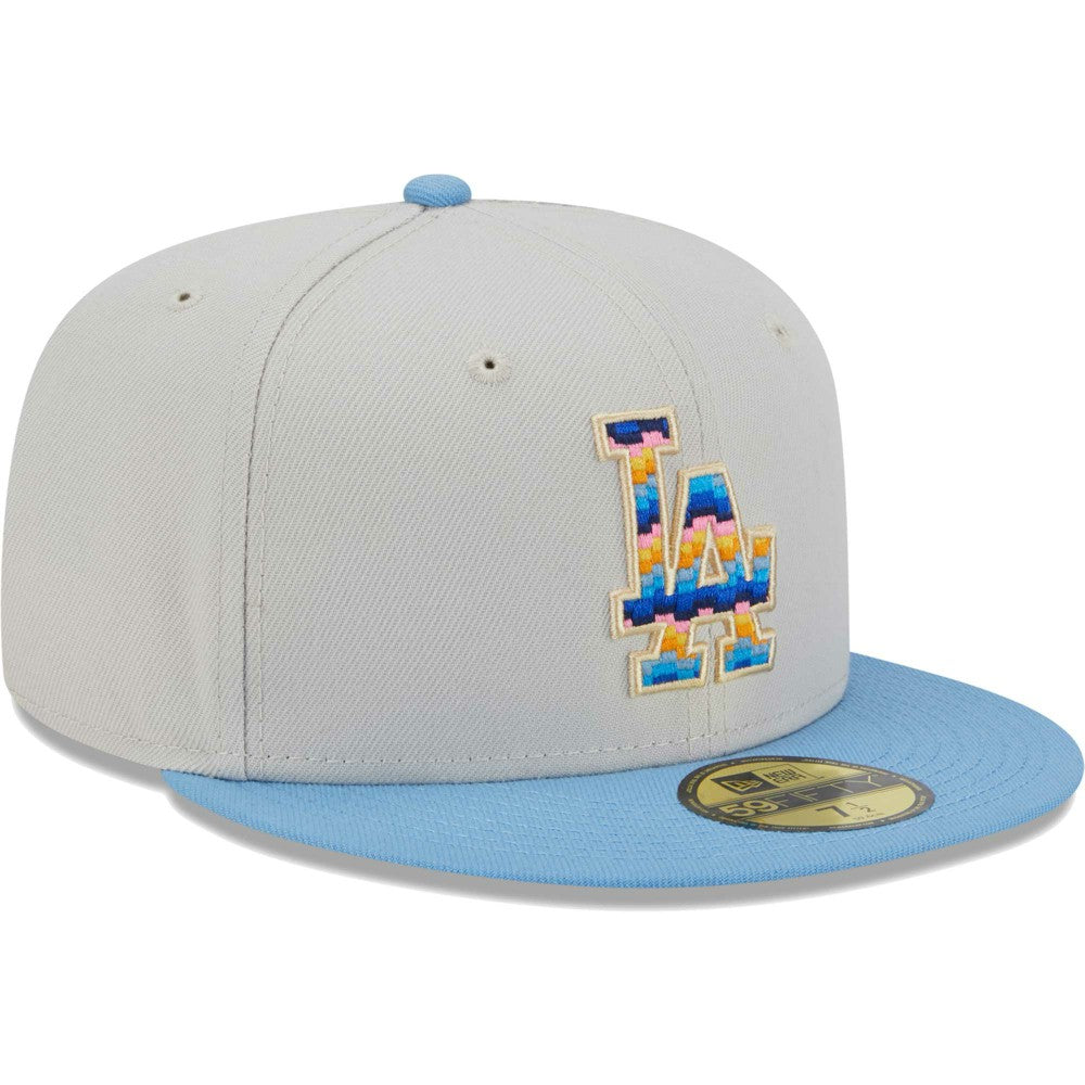 Natural Los Angeles Dodgers New Era Beach Front 59FIFTY Fitted Hat