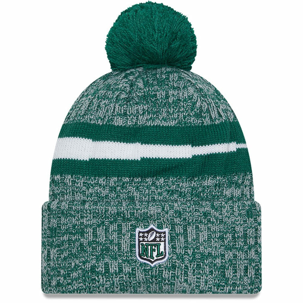 2023 Sideline Cuffed Knit Hat With Pom - New York Jets Hats