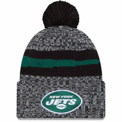2023 Sideline Cuffed Knit Hat With Pom - New York Jets Hats