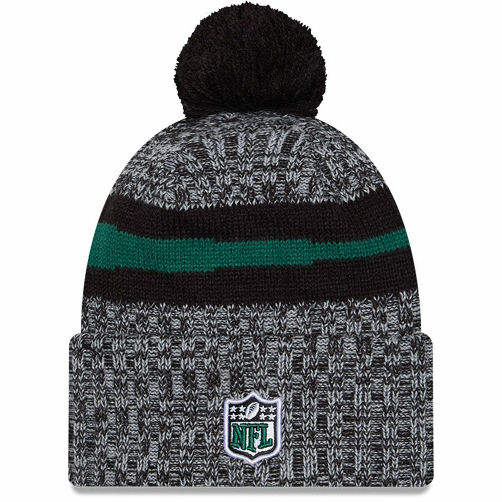 2023 Sideline Cuffed Knit Hat With Pom - New York Jets Hats