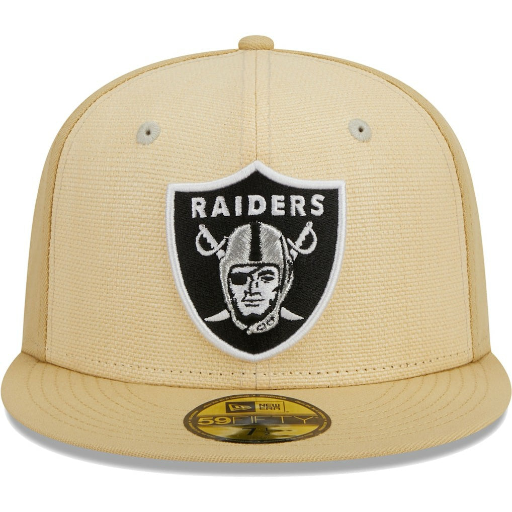 Raffia Front 59FIFTY Fitted Hat - Las Vegas Raiders Hats