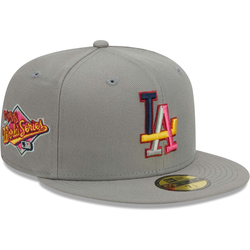 Gray Los Angeles Dodgers New Era Color Pack 59FIFTY Fitted Hat