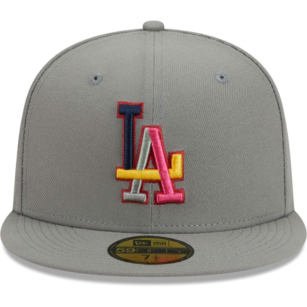 Gray Los Angeles Dodgers New Era Color Pack 59FIFTY Fitted Hat