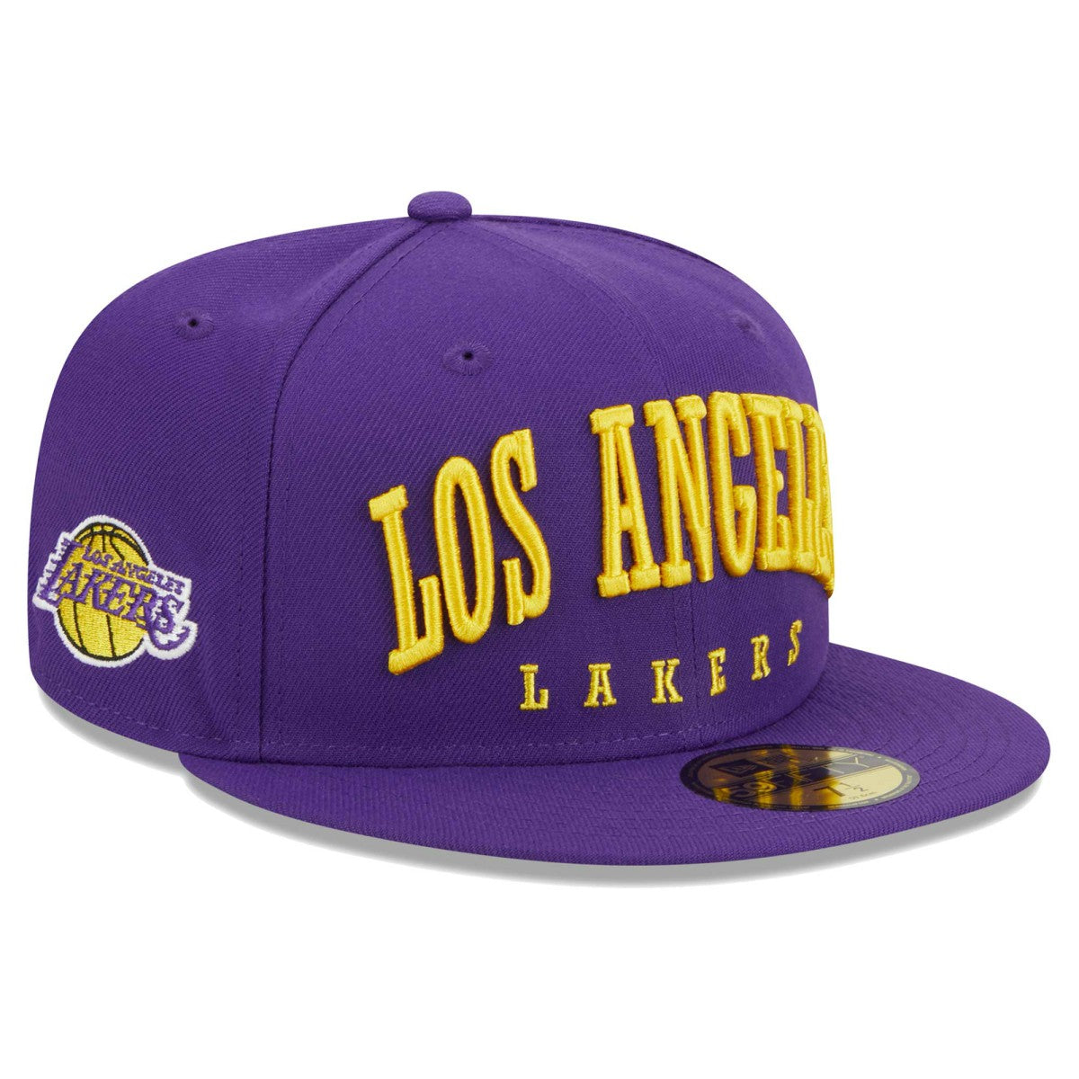 New Era Los Angeles Lakers Big Arch Text 59FIFTY Fitted Hat