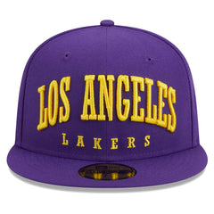 New Era Los Angeles Lakers Big Arch Text 59FIFTY Fitted Hat