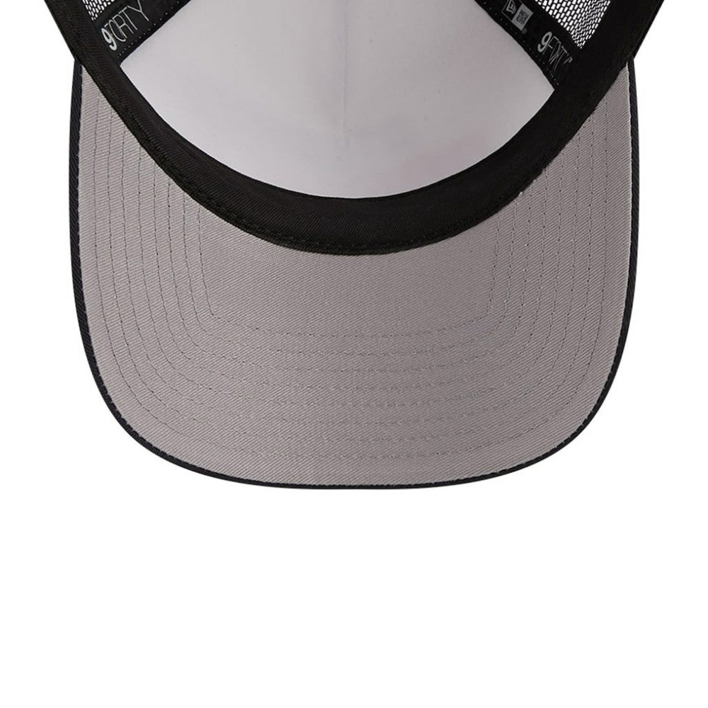 White/Navy Houston Astros New Era Stacked A-Frame Trucker 9FORTY Adjustable Hat