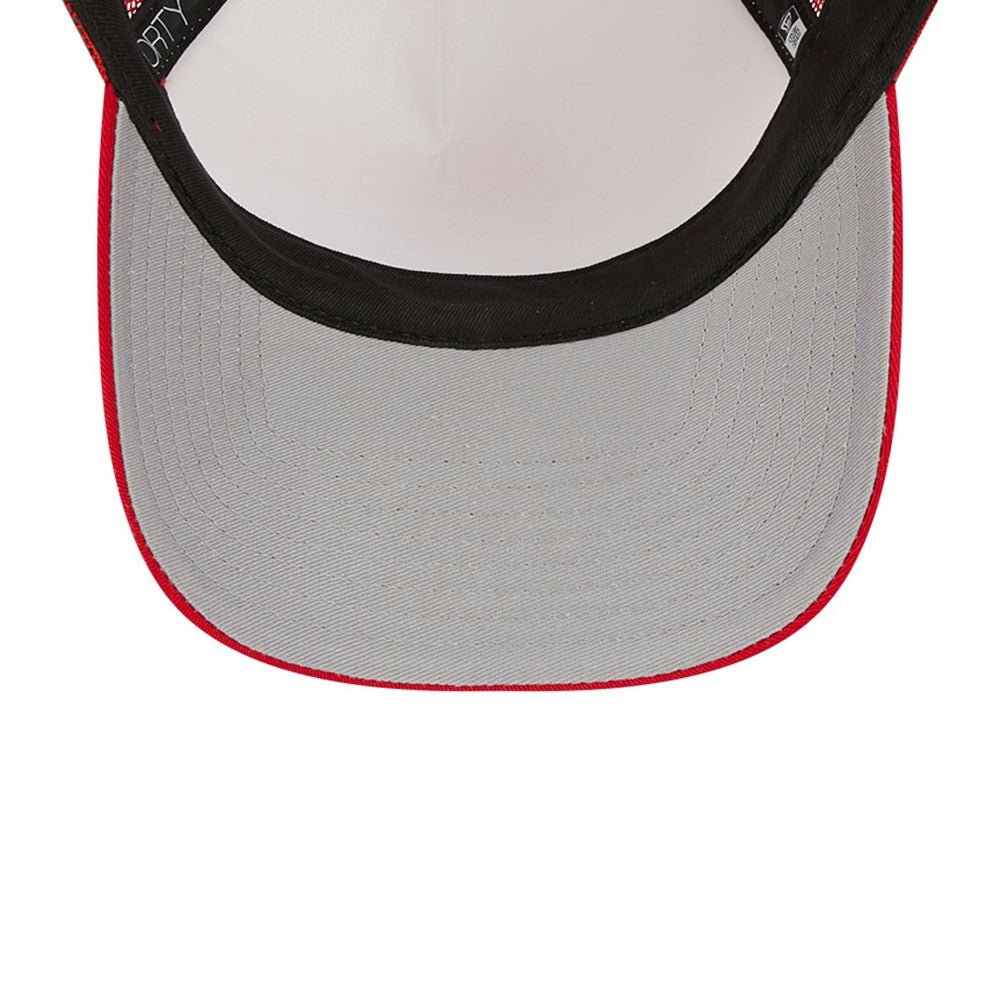 White/Red Los Angeles Angels New Era Stacked A-Frame Trucker 9FORTY Adjustable Hat