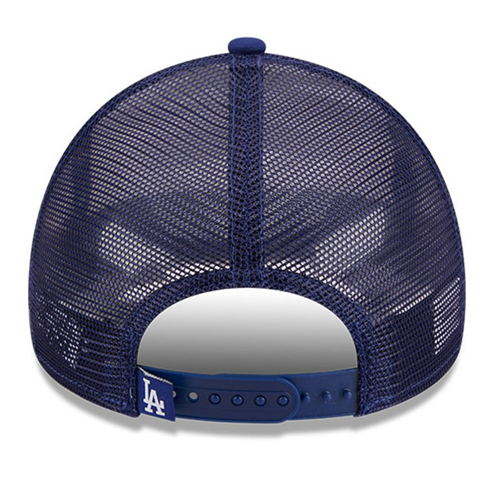 White/Royal Los Angeles Dodgers New Era Stacked A-Frame Trucker 9FORTY Adjustable Hat