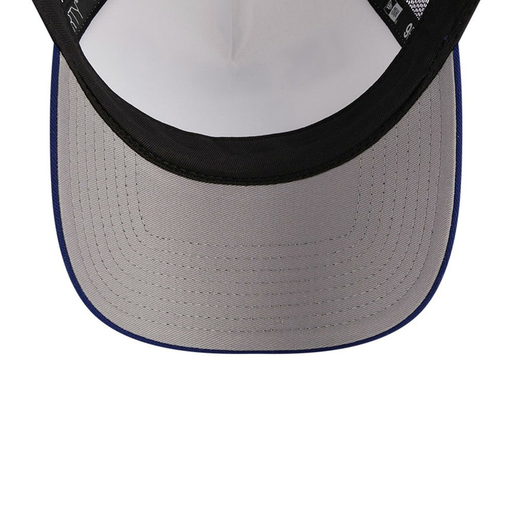 White/Royal Los Angeles Dodgers New Era Stacked A-Frame Trucker 9FORTY Adjustable Hat