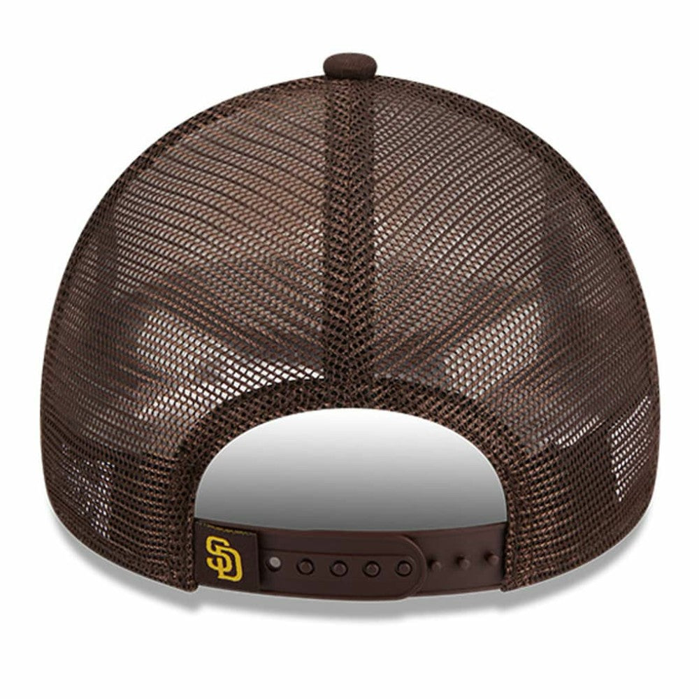 White/Brown San Diego Padres New Era Stacked A-Frame Trucker 9FORTY Adjustable Hat