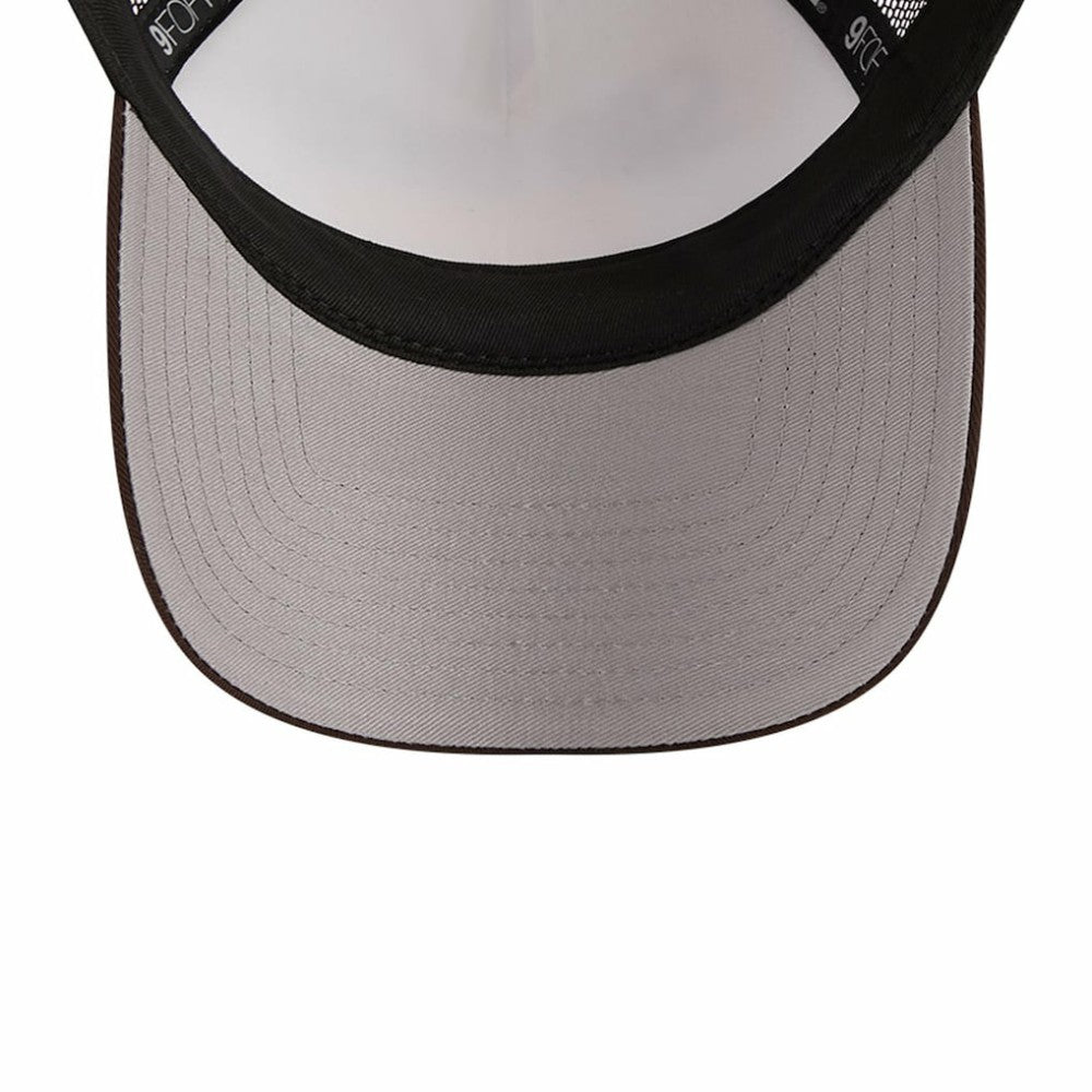 White/Brown San Diego Padres New Era Stacked A-Frame Trucker 9FORTY Adjustable Hat