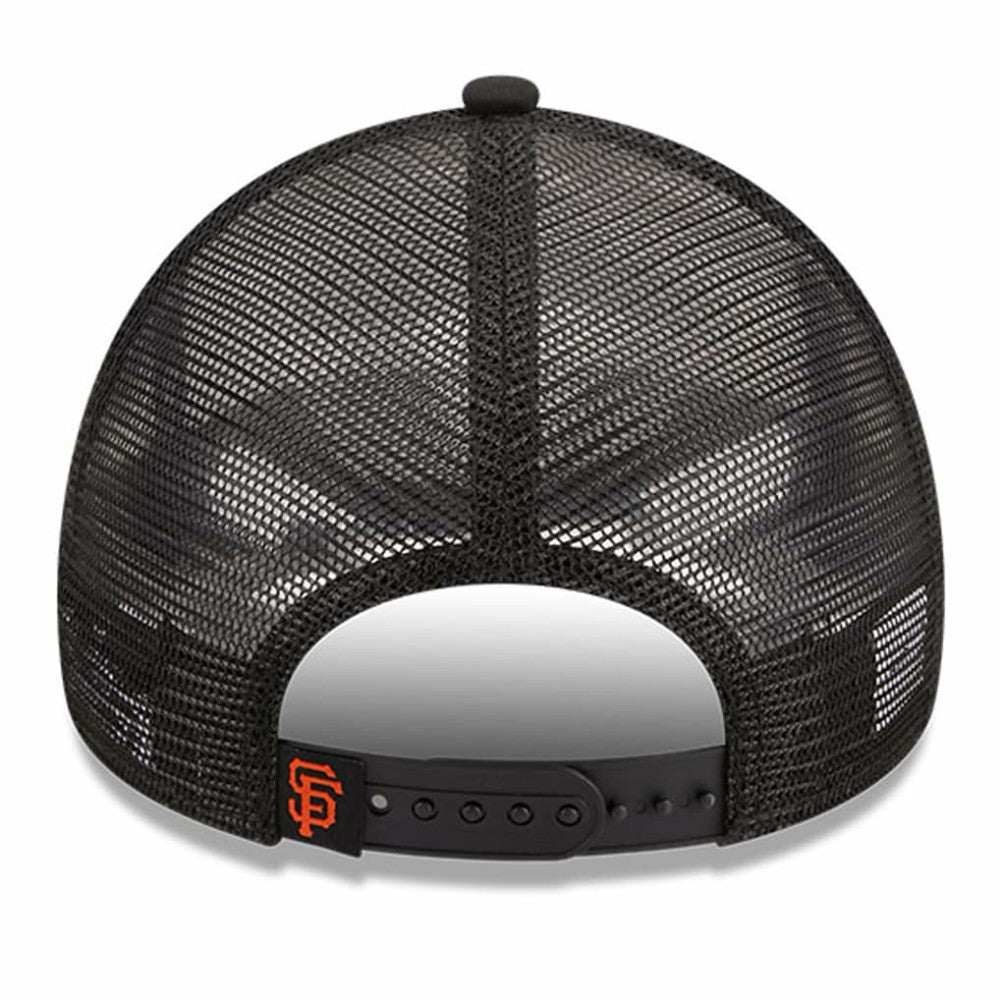 White/Black San Francisco Giants New Era Stacked A-Frame Trucker 9FORTY Adjustable Hat