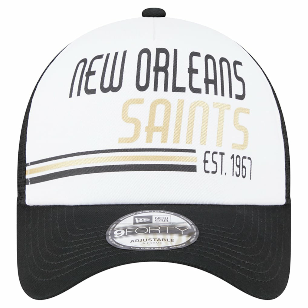 Stacked A-Frame Trucker 9FORTY Adjustable Hat - New Orleans Saints Hats