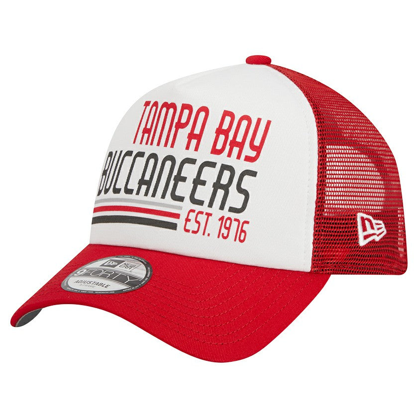 Stacked A-Frame Trucker 9FORTY Adjustable Hat - Tampa Bay Buccaneers Hats