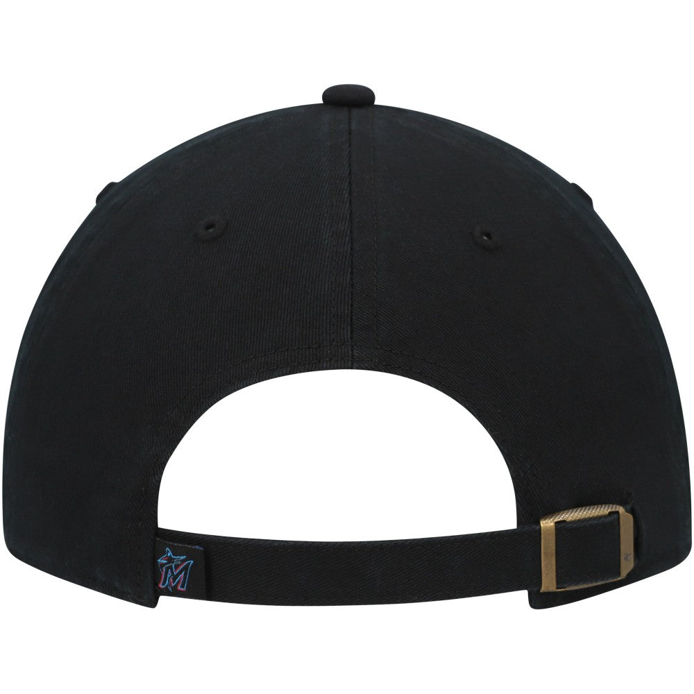 Black Miami Marlins '47 Team Pride Clean Up Adjustable Hat