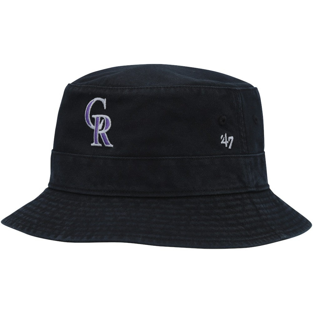 Black Colorado Rockies '47 Primary Bucket Hat