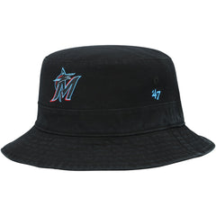 Black Miami Marlins '47 Primary Bucket Hat